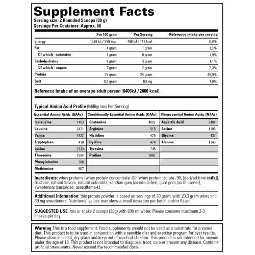 Ingrediënten Stacker 2 100% Whey - www.jokasport.nl