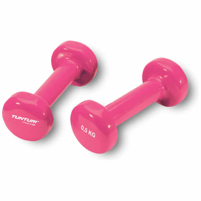 Tunturi Vinyl Dumbells 0,5 Kilo (14TUSFU008) - www.jokasport.nl