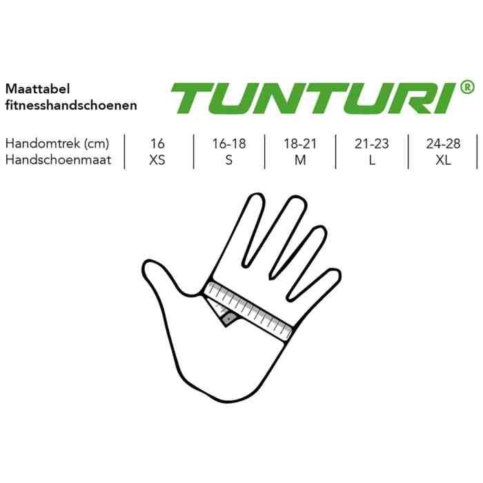 Tunturi Fit Sport Fitness Handschoenen Leer - Zwart - www.jokasport.nl