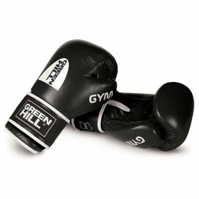 Green Hill "GYM" Boxing Gloves Black Leather