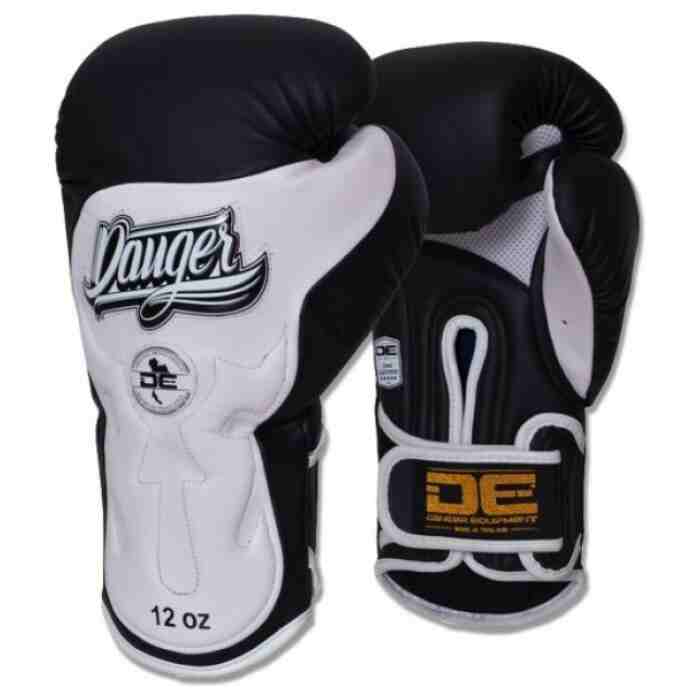 Danger Boxing Glove "Ultimate Fighter" Leather Black / White