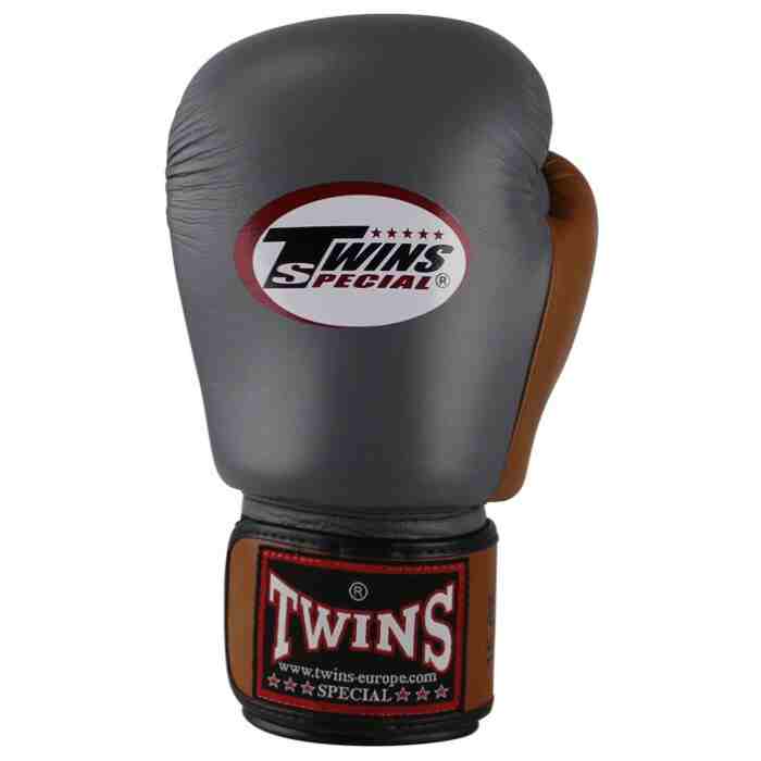 Twins BGVL-3 Boxing Gloves Grey Brown