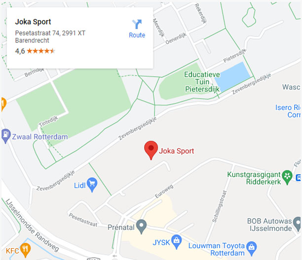 joka sport locatie barendrecht op google maps