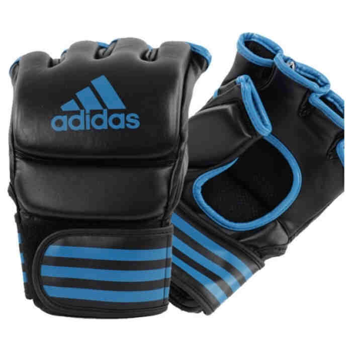 Adidas Traditional Grappling Training Handschoenen Zwart/Blauw - met duim ADICSG07ZB