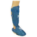Matsuru Scheen en Wreefbeschermers Karate PU Blauw - www.jokasport.nl
