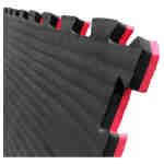 Puzzelmatten 100x100x2cm - Zwart Rood