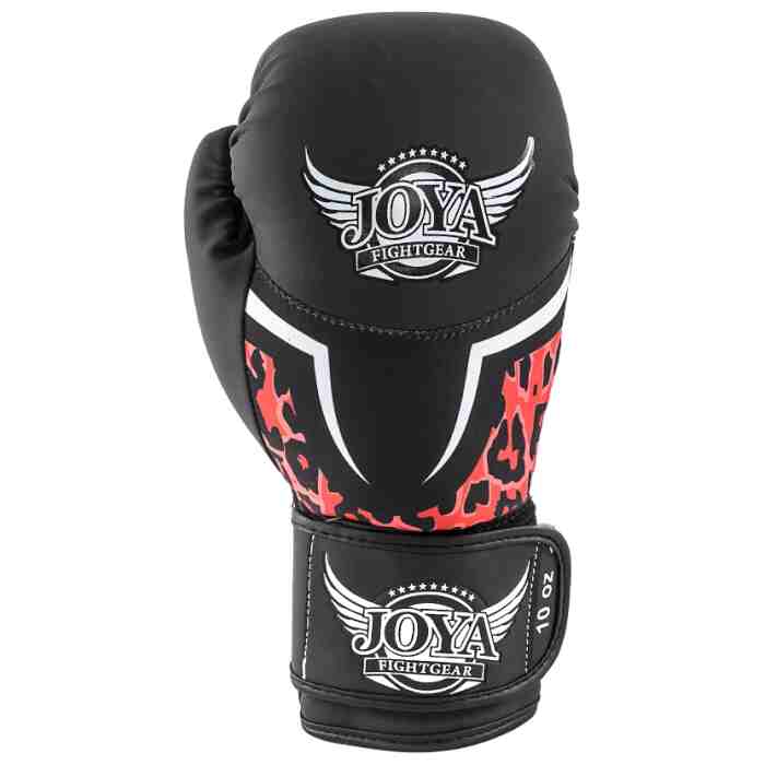 Joya Leopard Dames Bokshandschoenen Zwart - Rood-541676