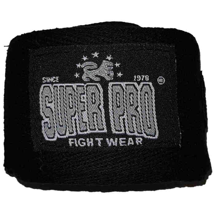 Super Pro 100% Katoenen Bandage Zwart - www.jokasport.nl