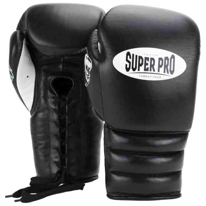 SUPER PRO KNOCK OUT BOKSHANDSCHOENEN VETER ZWART/WIT - www.jokasport.nl
