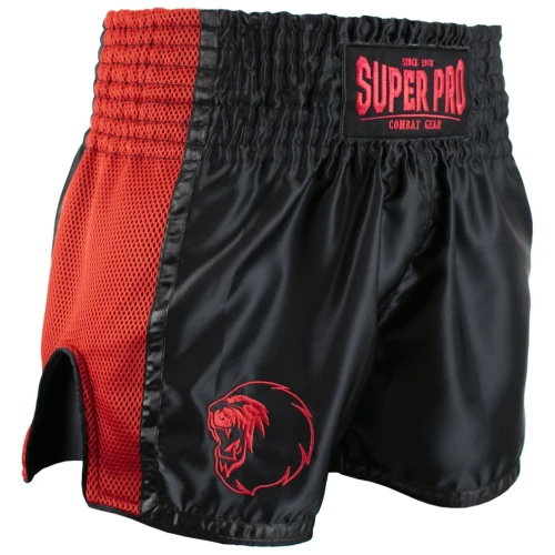 Super Pro Kickboksshort Brave Zwart/Rood - Jokasport.nl