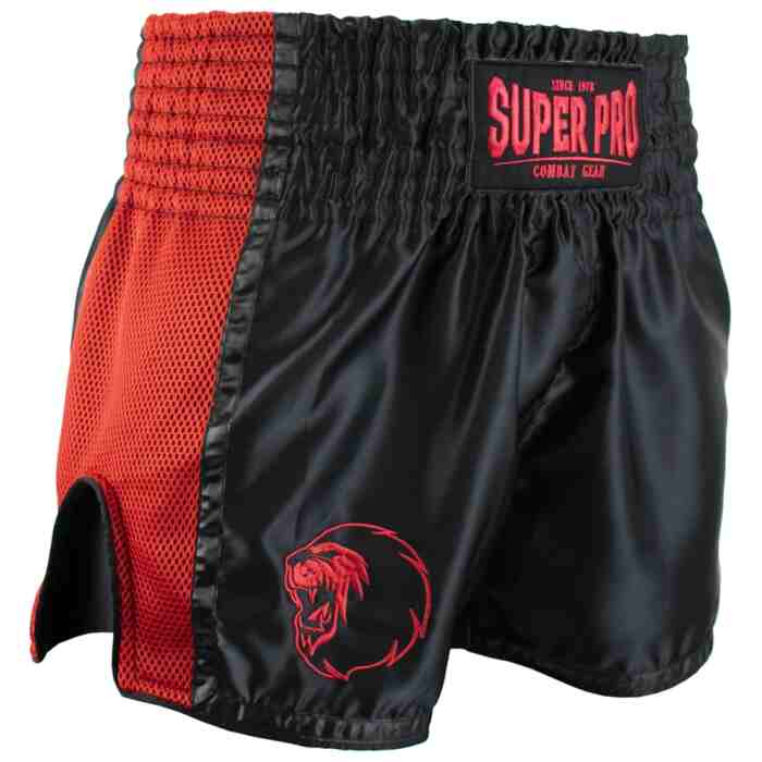 Super Pro Kickboksshort Brave Zwart/Rood - Jokasport.nl