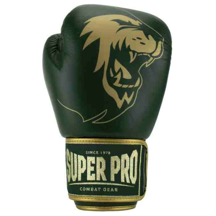Super Pro Warrior SE Bokshandschoenen Leer Groen/Goud-311390