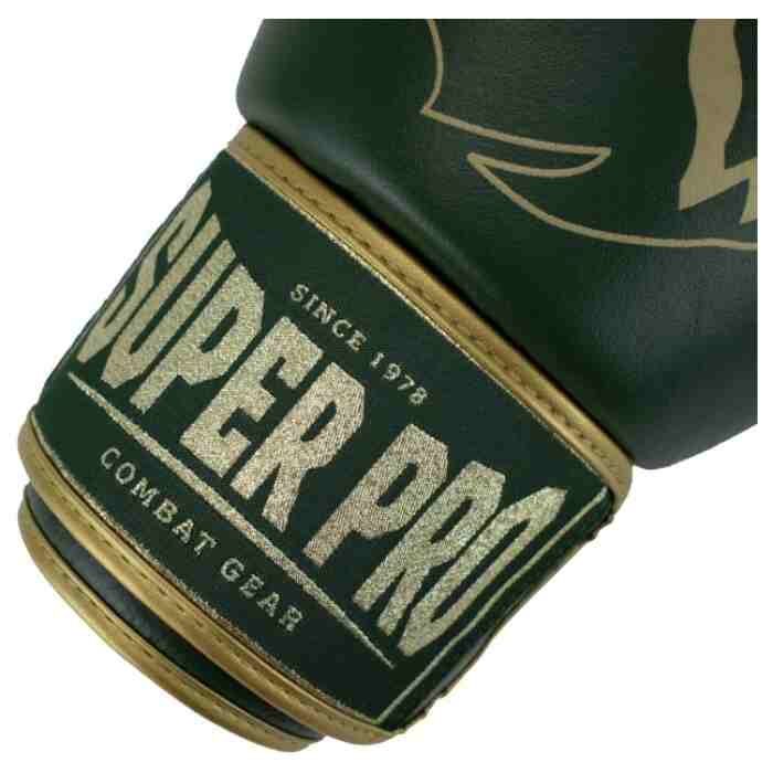 Super Pro Warrior SE Bokshandschoenen Leer Groen/Goud-311392