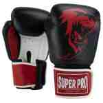 Super Pro Warrior SE Bokshandschoenen Leer Zwart/Rood/Wit - www.jokasport.nl