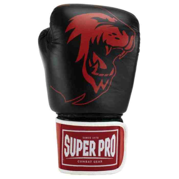 Super Pro Warrior SE Bokshandschoenen Leer Zwart/Rood/Wit - www.jokasport.nl