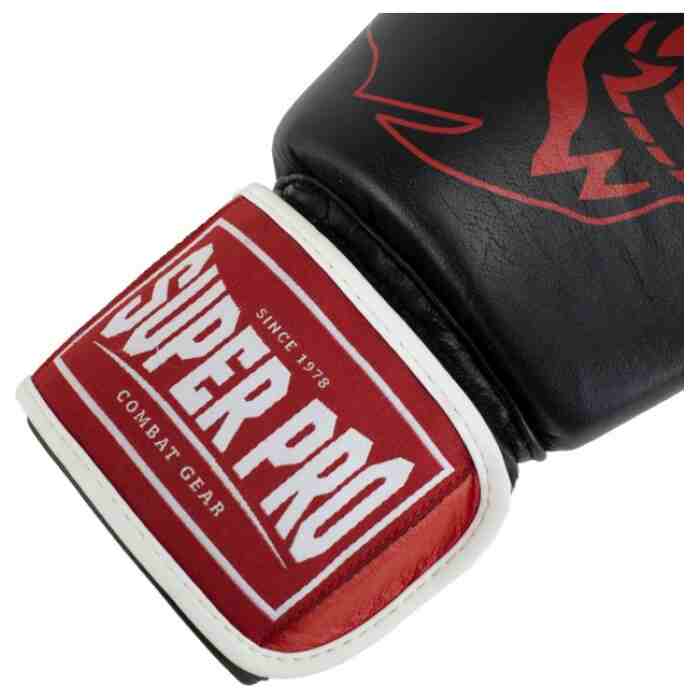 Super Pro Warrior SE Bokshandschoenen Leer Zwart/Rood/Wit - www.jokasport.nl