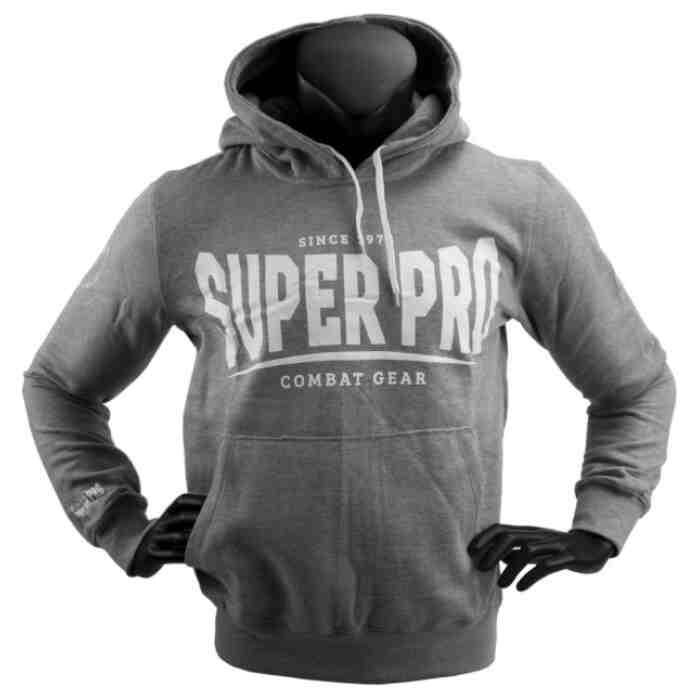 Super Pro Hoody S.P. Logo Grijs/Wit - www.jokasport.nl