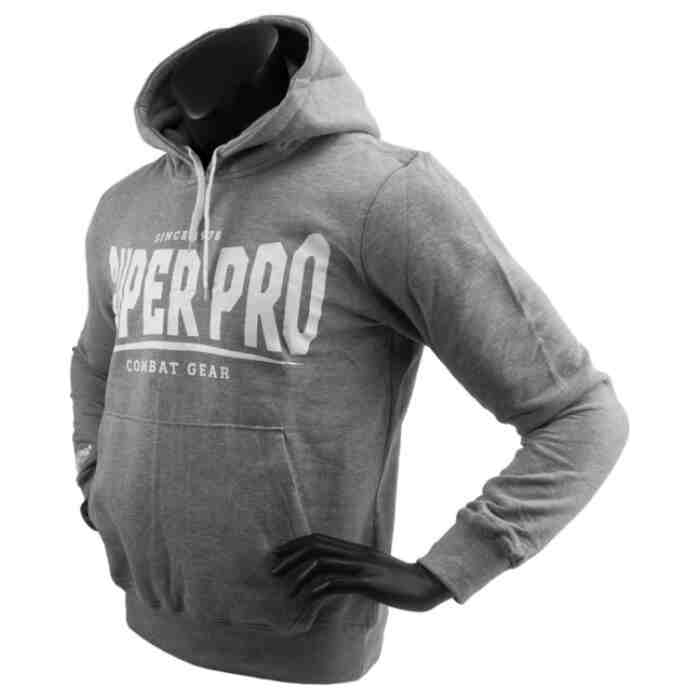 Super Pro Hoody S.P. Logo Grijs/Wit - www.jokasport.nl