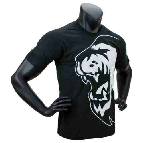 Super Pro T-Shirt Lion Logo - Katoen - Zwart/Wit-0