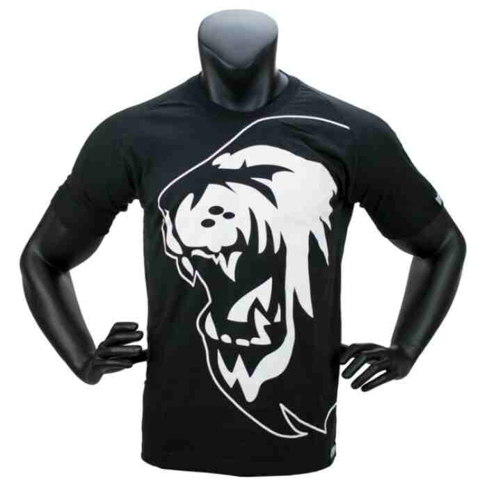 Super Pro T-Shirt Lion Logo - Katoen - Zwart/Wit-530348