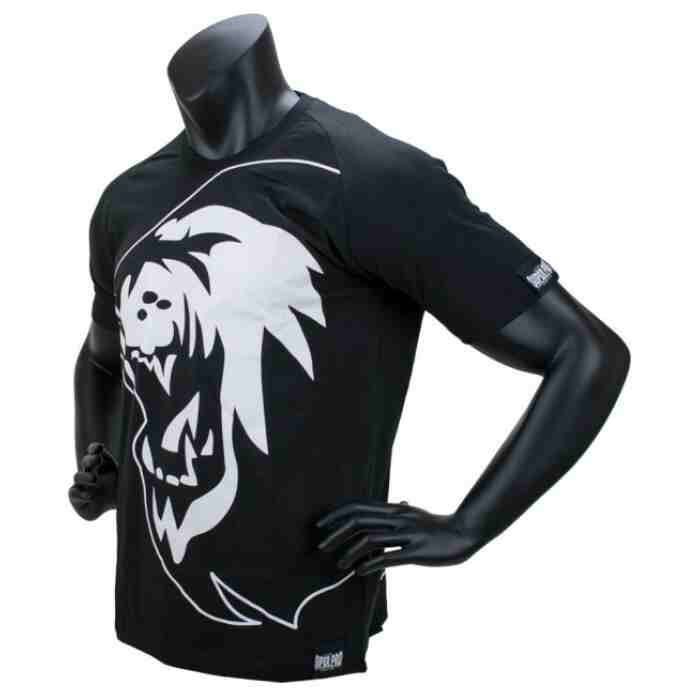 Super Pro T-Shirt Lion Logo - Katoen - Zwart/Wit-530346