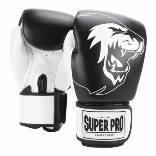 Super Pro Undisputed Zakhandschoenen Leder Zwart/Wit - jokasport.nl