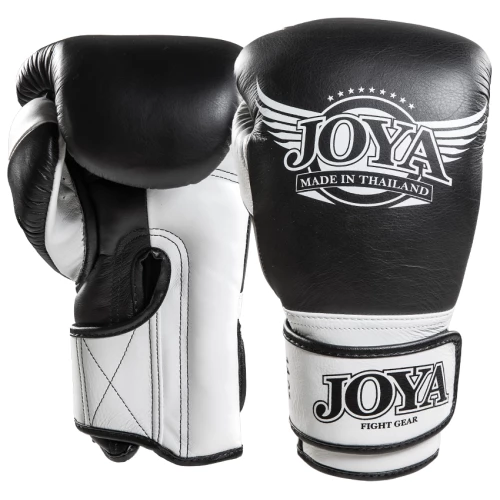 Joya Bangkok Kickbokshandschoenen Zwart Wit - Leer - www.jokasport.nl