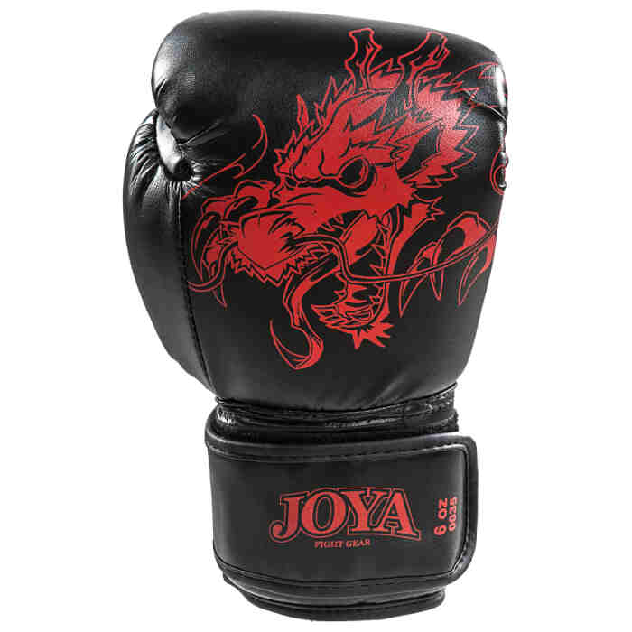 Joya Dragon Kickbokshandschoenen PU - Zwart Rood - www.jokasport.nl