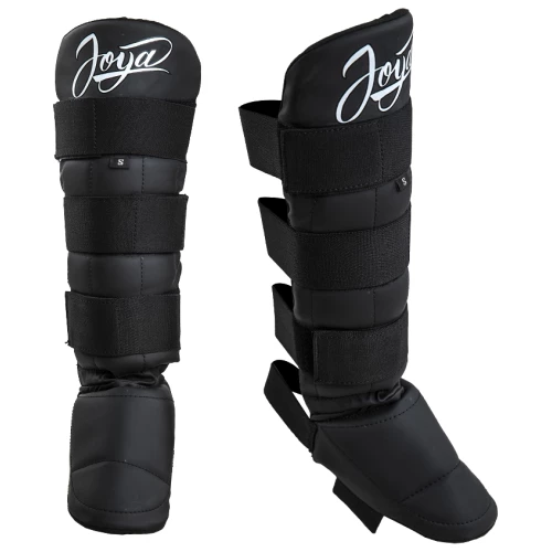 Joya Dames Scheenbeschermers De Luxe - Kunstleer - Zwart - www.jokasport.nl