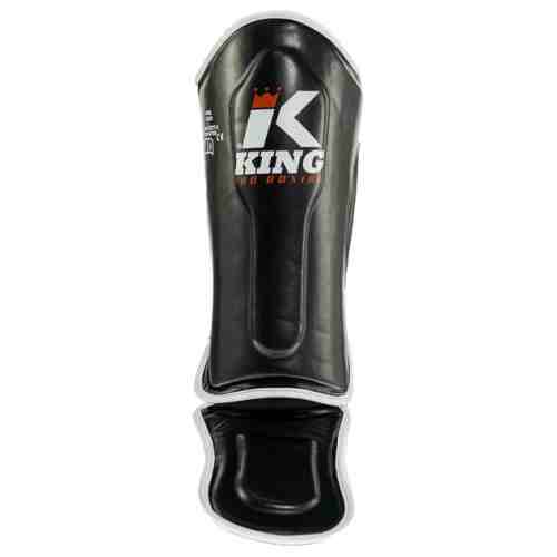 King Jeugd Scheenbeschermers - Kunstleer - Zwart - Wit-0