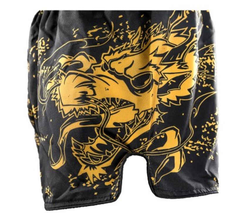 Joya Dragon Kickboks Broekje - Zwart - Goud - Jokasport.nl