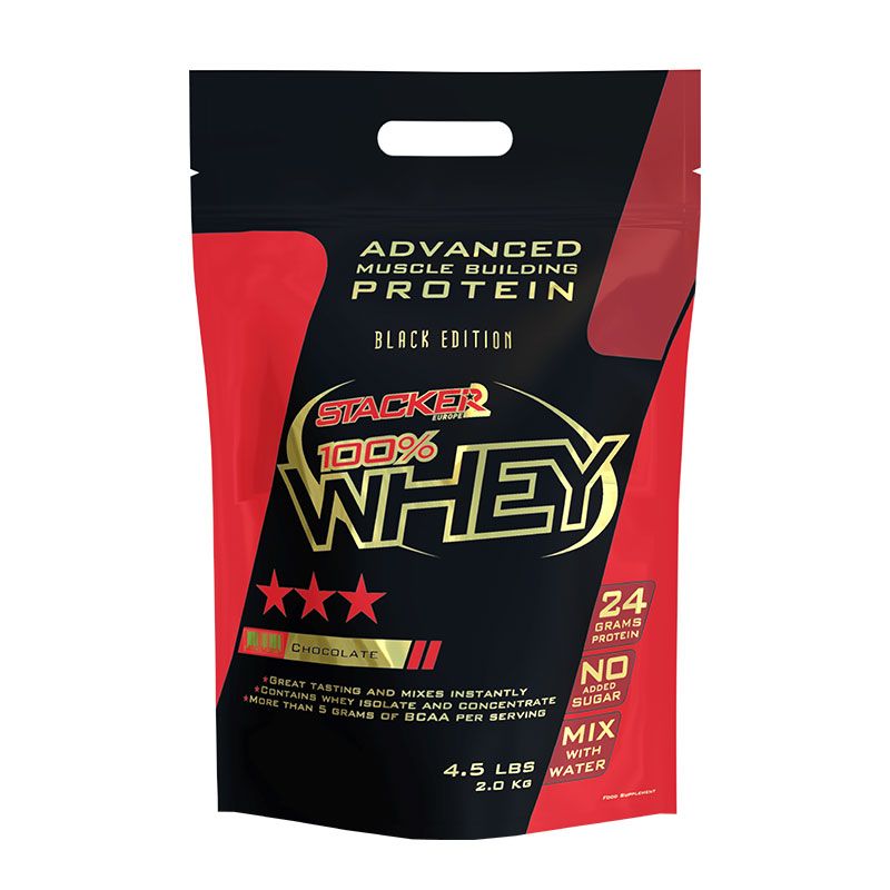 Stacker 2 100% Whey Protein 2000 gram - Chocolade Hazelnoot - Jokasport.nl