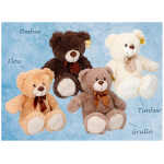 Sunkid Knuffel - Knuffelbeer - Teddybeer 54cm met strik - Grullo - jokasport.nl