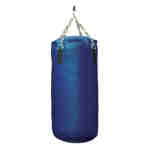 Bokszak - Bisonyl - Blauw - Gevuld en met ketting 80 cm www.jokasport.nl