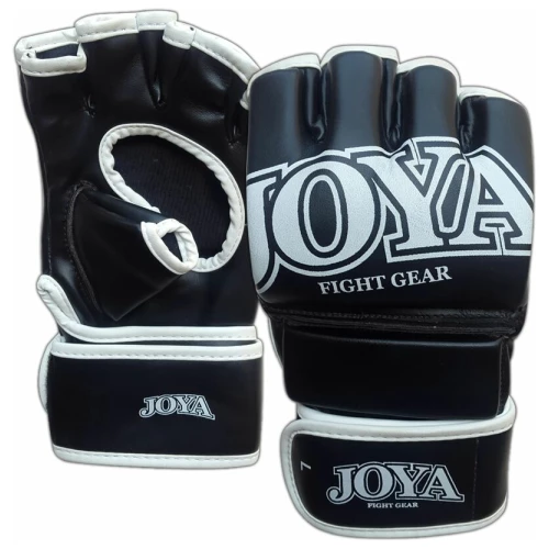 Joya MMA Handschoenen Grip - Kunstleer - Zwart met wit www.jokasport.nl