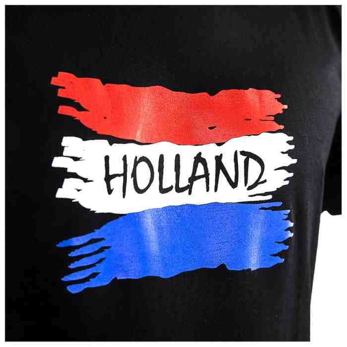 Joya Vlag T - Shirt - Holland - Zwart-542018