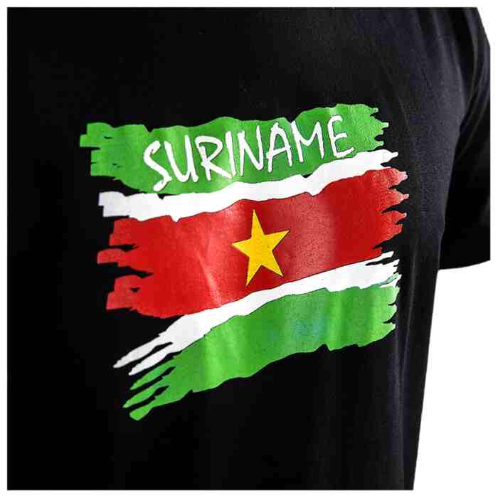 Joya Vlag T - Shirt - Suriname - Zwart-542010