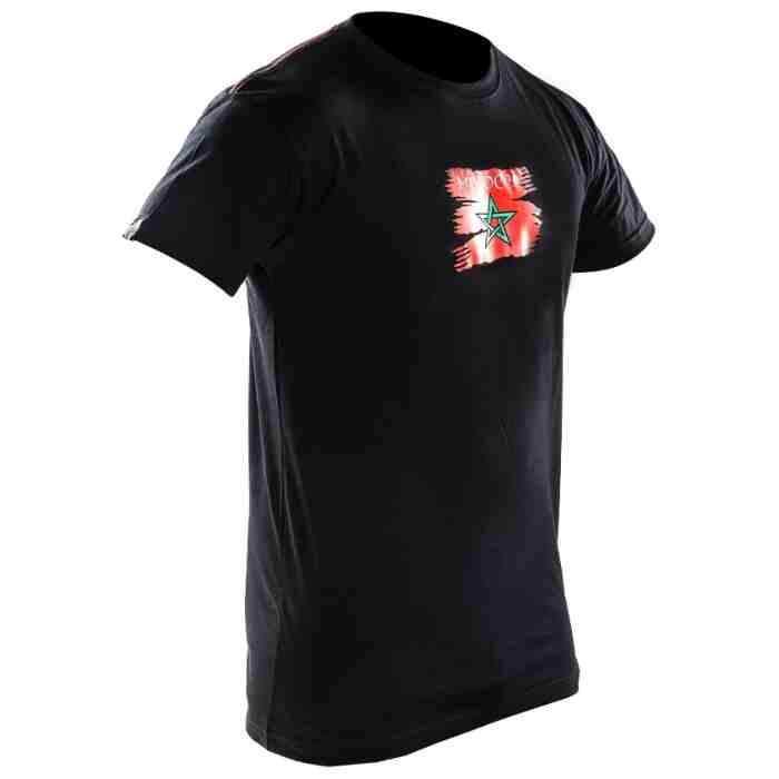 Joya Vlag T - Shirt - Marokko - Zwart-0