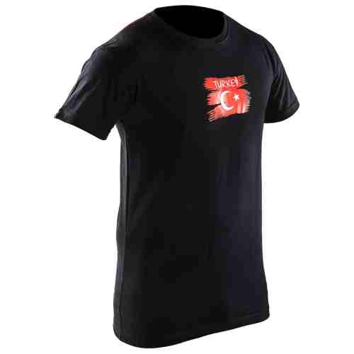 Joya Vlag T - Shirt - Turkije - Zwart-0