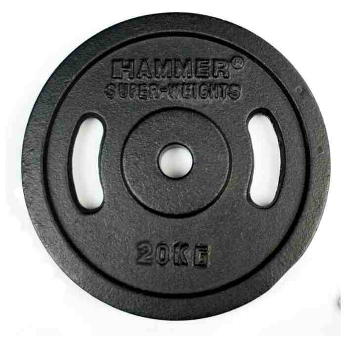 Hammer Halterschijven - set van 2 - met grepen - 20 kilo-0