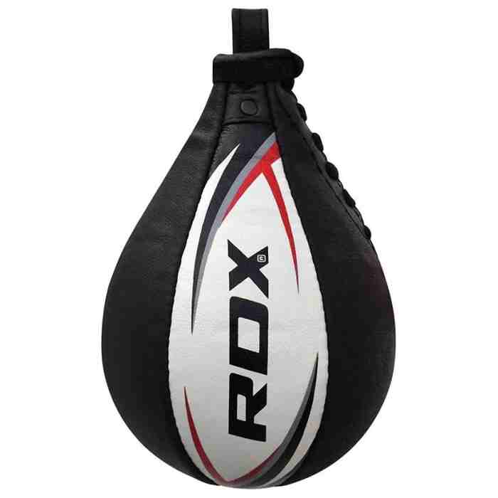 RDX Sports lederen Speedbal - Speed Bag - Zwart / Wit-535893