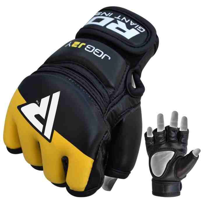 RDX Grappling Gloves Kids - Zwart met geel-0