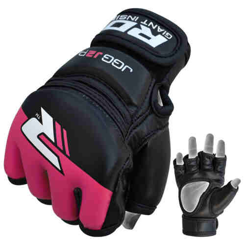 RDX Grappling Gloves Kids - Zwart met roze-0