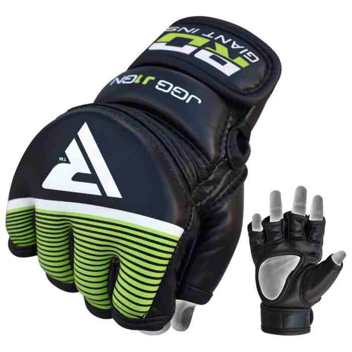 RDX Grappling Gloves Kids - Zwart met groen-0