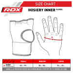 RDX Sports Binnenhandschoenen met padding – Rood-536019