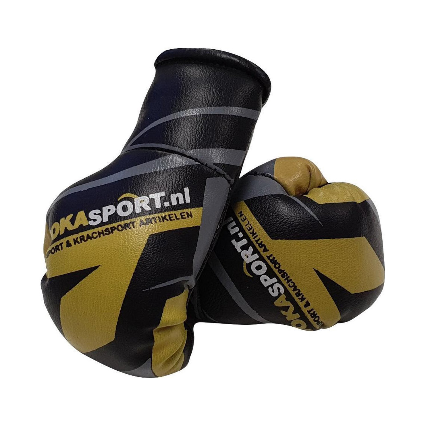 Joka Sport Mini Bokshandschoenen – Zwart, geel met grijs – www.jokasport.nl
