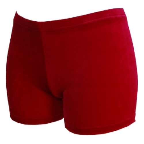 Hotpant wijnrood glad velours