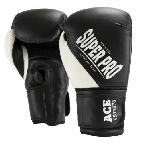 Super Pro Combat Gear ACE (kick)bokshandschoenen Zwart-Wit