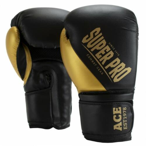 Super Pro Combat Gear ACE (kick)bokshandschoenen Zwart-Goud