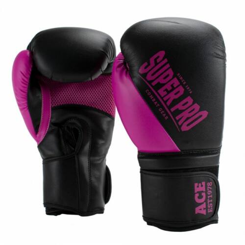 Super Pro Combat Gear ACE (kick)bokshandschoenen Zwart-Roze